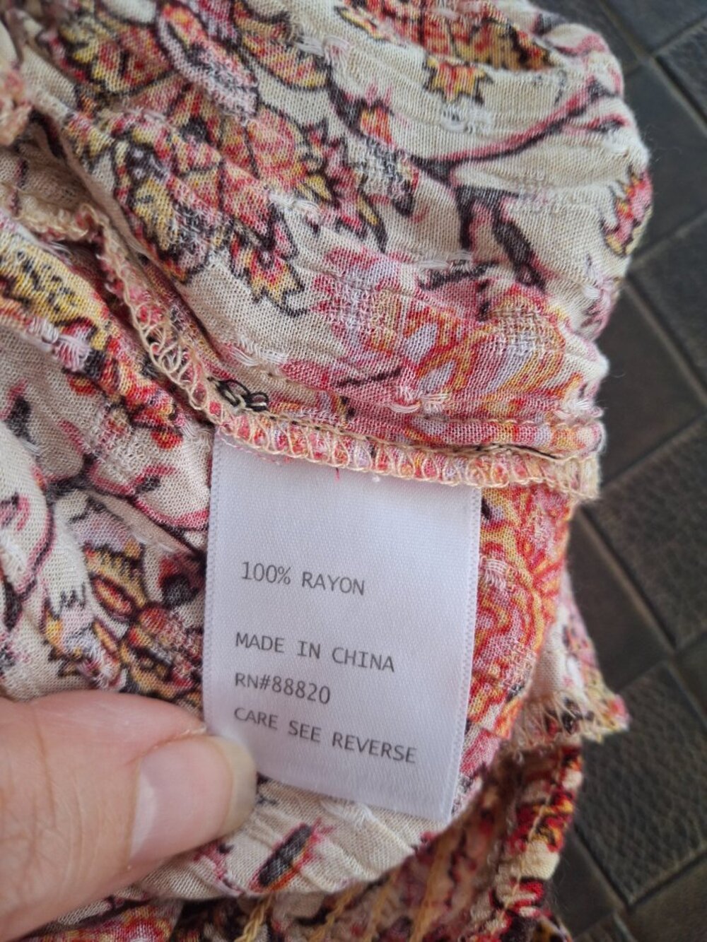 Nicole Miller Bohemian Floral Rayon Lantern Pants Romantic Fest Relaxed Fit M - Picture 10 of 11